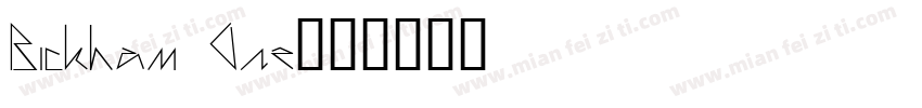 Bickham One字体转换